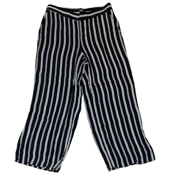 LOFT Fluid Wide Leg Crop Pants‎ in Stripe Size Small - Picture 6 of 7
